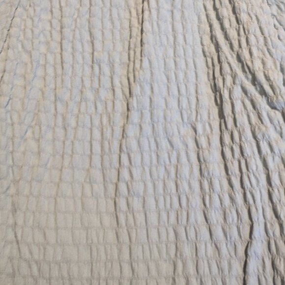 NWT ASOS Design Women Shirred Textured Babydoll Long Sleeve Dress Dusty Blue 10 - Picture 12 of 12